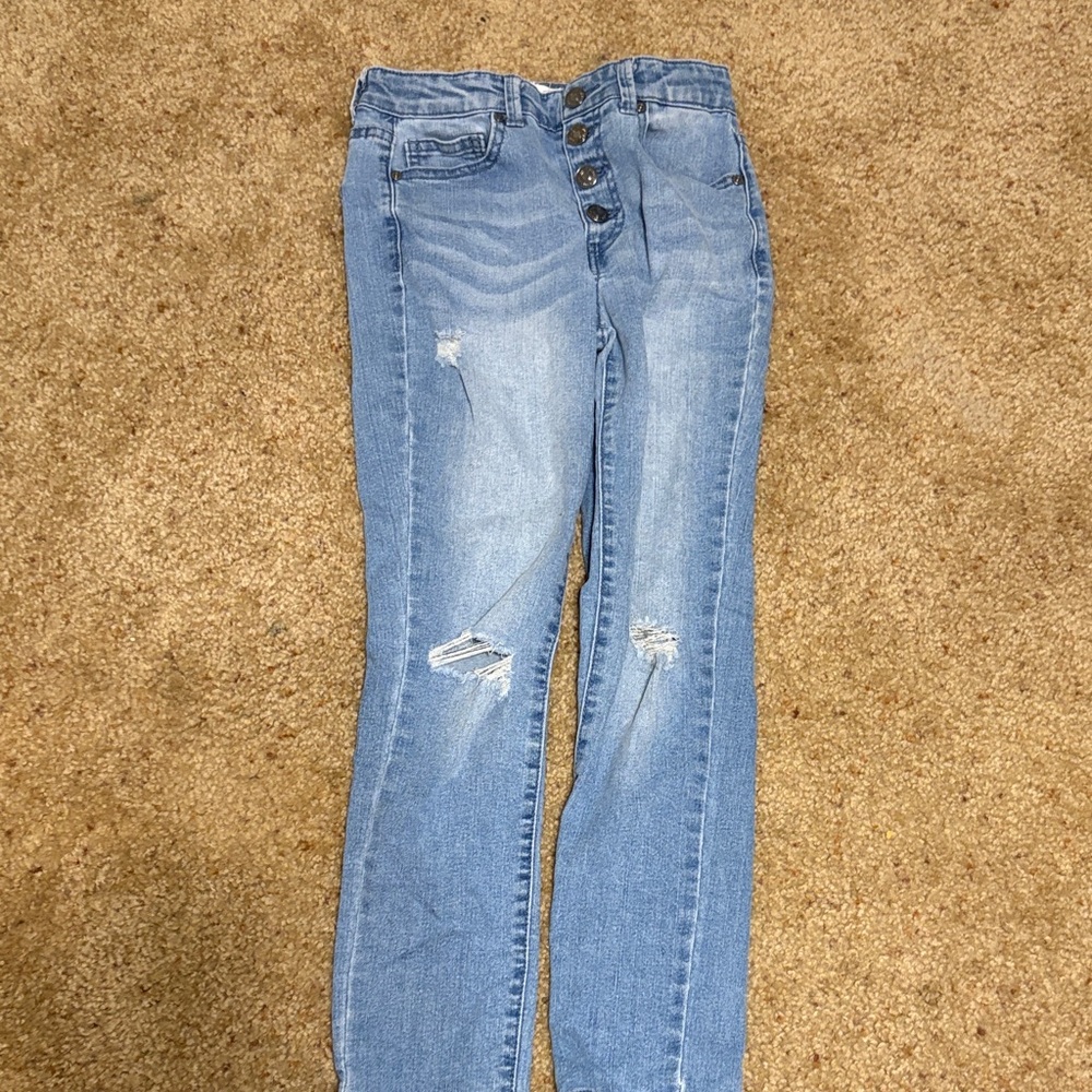 Jessica Simpson Light Blue Distressed Skinny Jeans